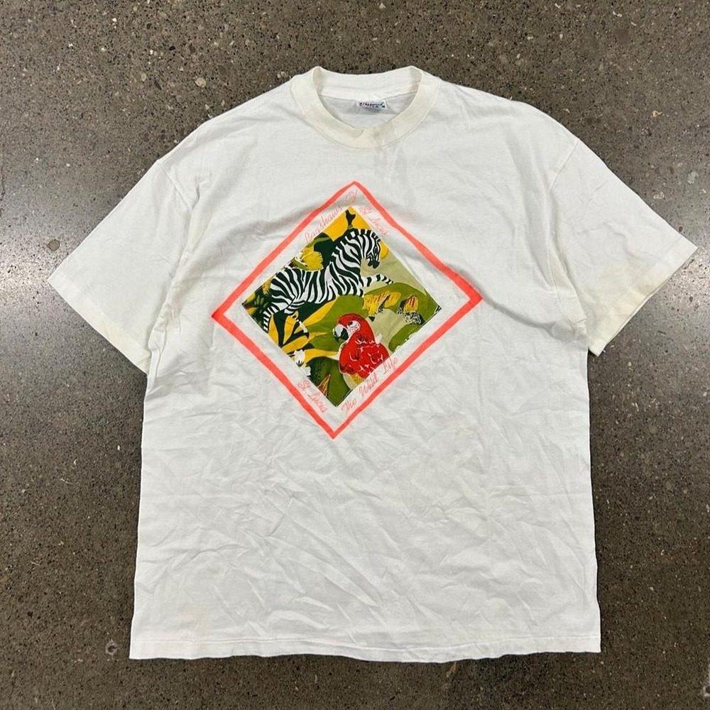 Vintage 80s/90s Wild Life Nature Animal Single Stitch T-Shirt (Size XL)